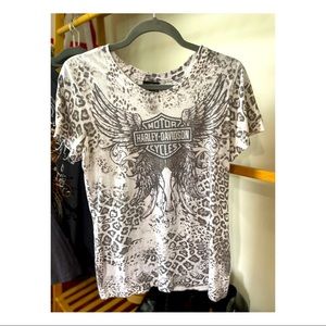 Harley Davidson Embellished T-shirt • Size Large